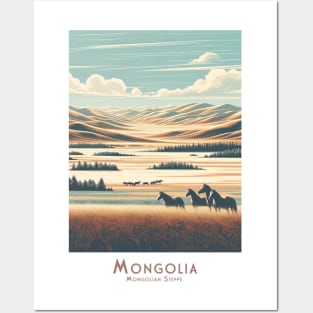 Majestic Mongolia - Monglian Steppe Posters and Art